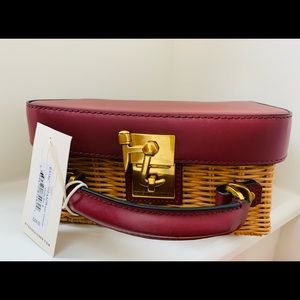 NWT: Red Etienne Aigner Charlotte Wicker B…